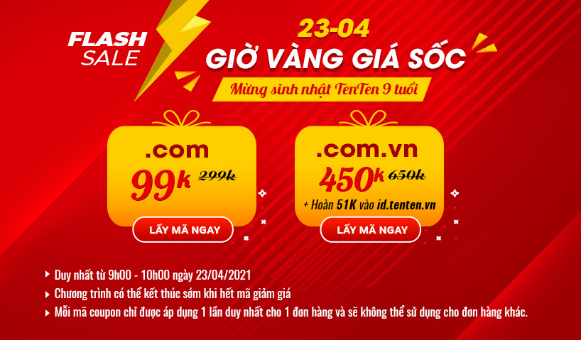 Flash Sale - Mừng sinh nhật TENTEN 9 tuổi